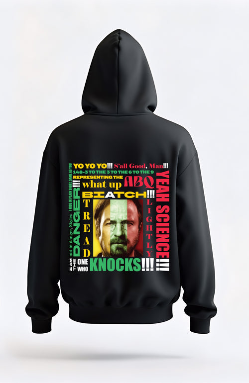 CRWAZY Black Graphic Streetwear Hoodie for Men – Say My Name Oversized Designer Hoodie