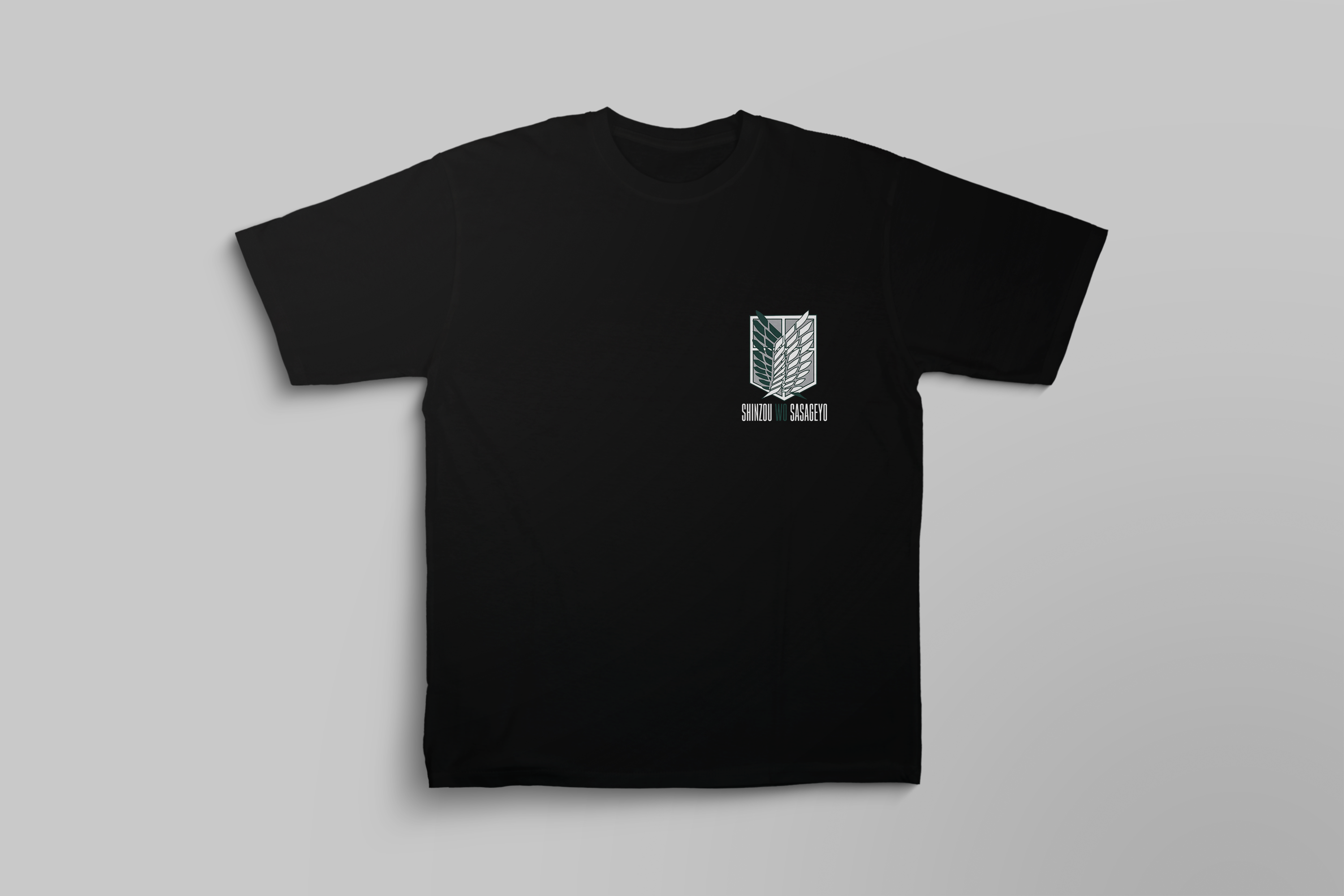 Attack on Titan Oversized T-Shirt | Shinzou Wo Sasageyo Anime Graphic Tee | Premium Cotton Unisex AOT Back Print Tee