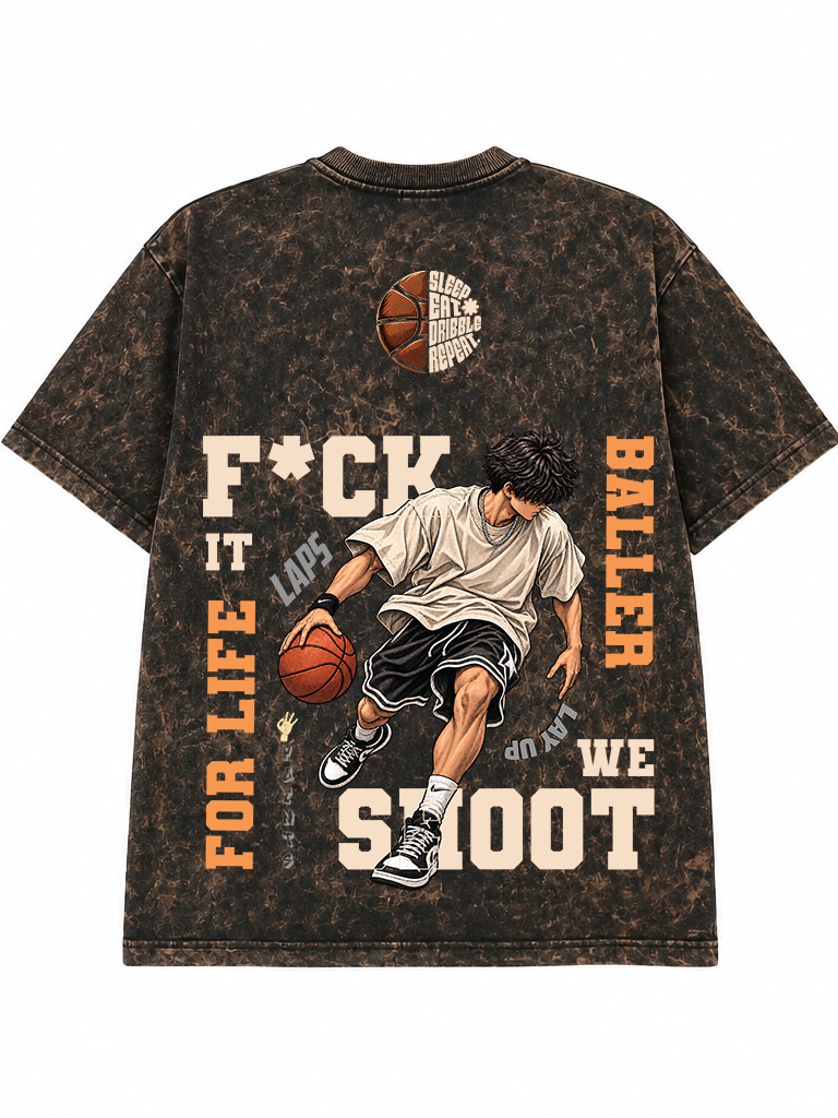 Basketball T-Shirt | Ball Don't Lie Acid Wash Graphic Tee