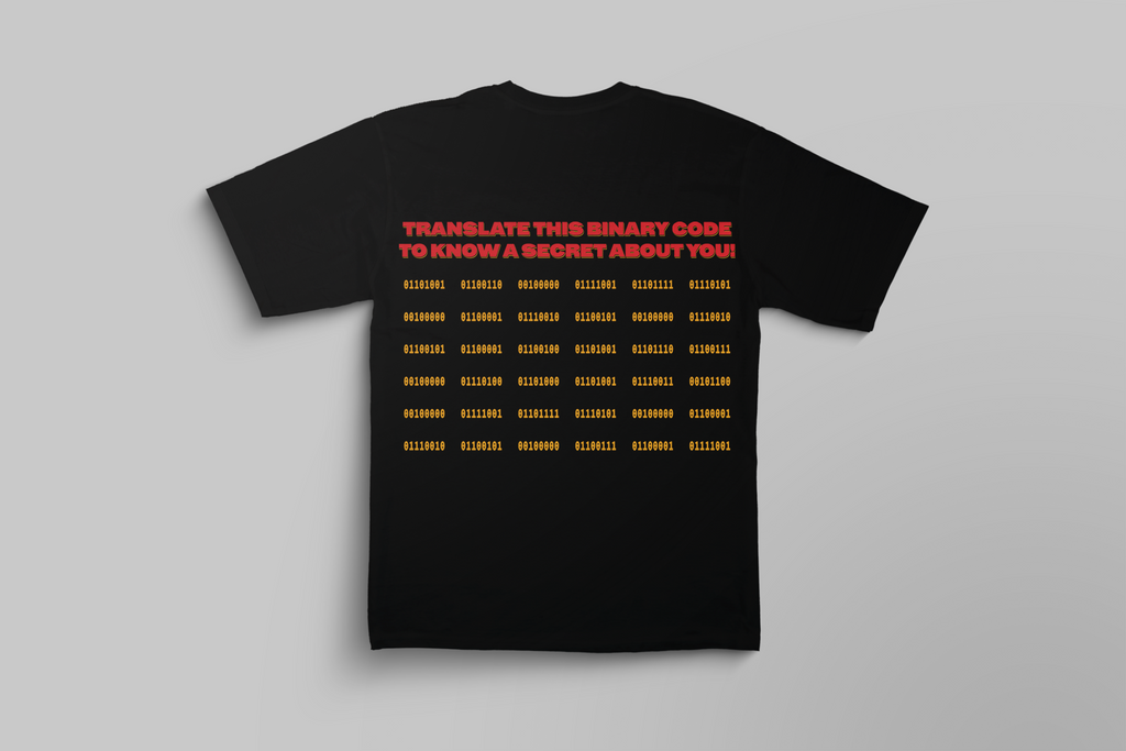 Binary Code Graphic T-Shirt for Men | Hacker Aesthetic Printed Cotton Tee | Coding Nerd Streetwear Oversized T-Shirt India