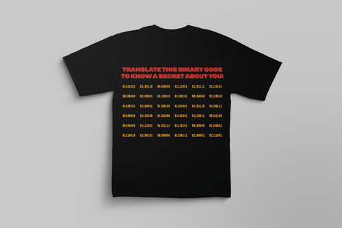 Binary Code Graphic T-Shirt for Men | Hacker Aesthetic Printed Cotton Tee | Coding Nerd Streetwear Oversized T-Shirt India