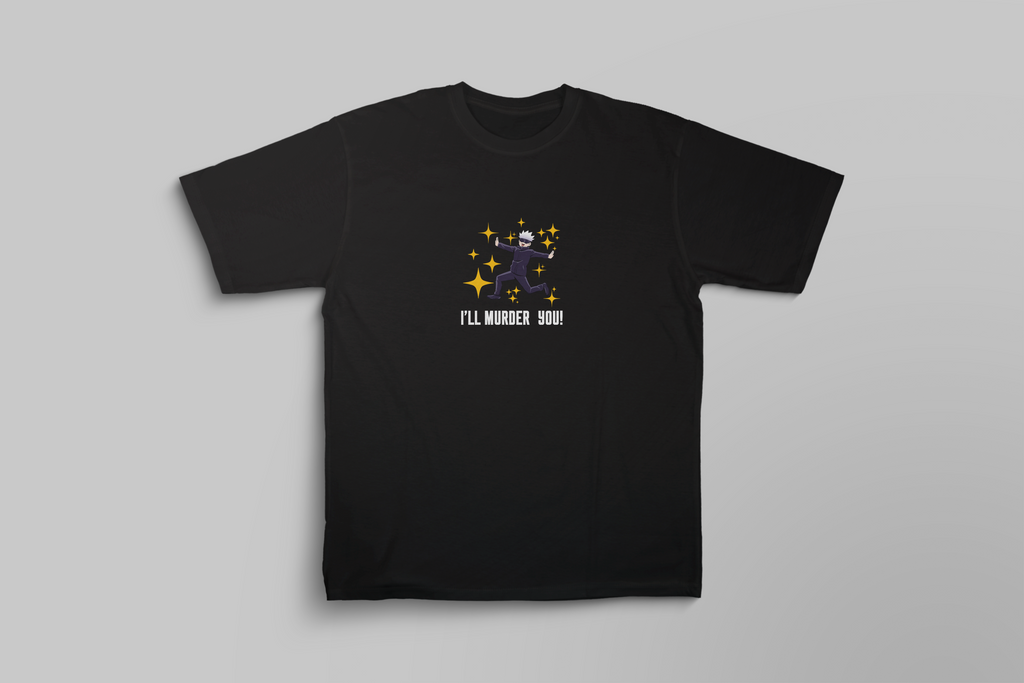 Gojo Satoru "Nah, I'd Win" Oversized Anime T-Shirt | Jujutsu Kaisen Graphic Tee | CRWAZY