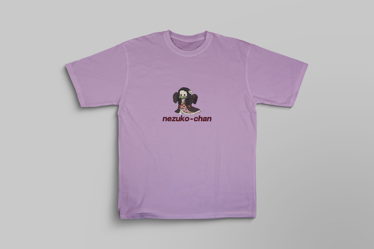 Nezuko Kamado T-Shirt | Demon Slayer Anime Graphic Tee – Lavender