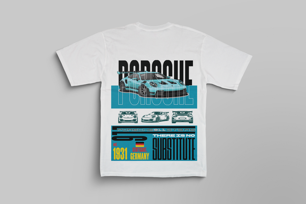 Porsche 911 GT3 RS Oversized Graphic T-Shirt | Premium Car Enthusiast Tee | CRWAZY