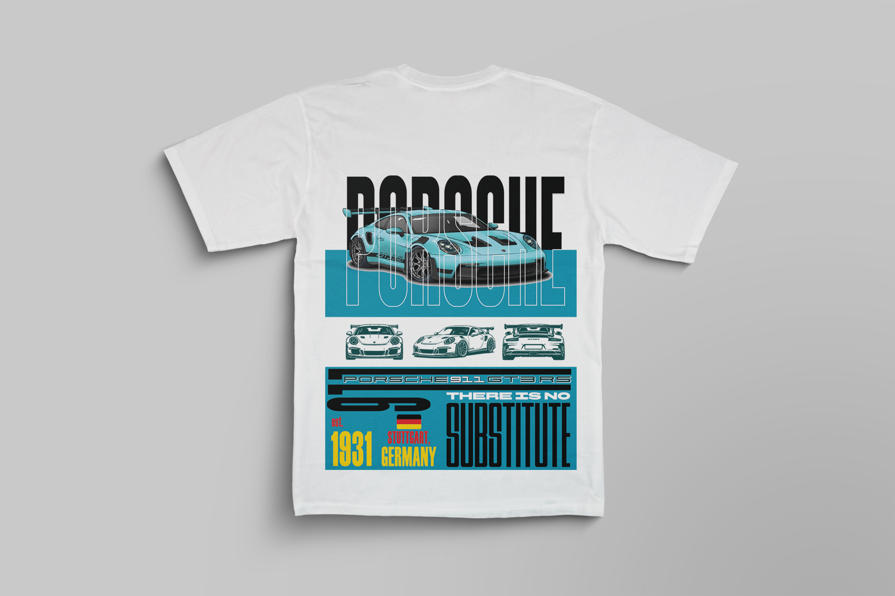 Porsche 911 GT3 RS Oversized Graphic T-Shirt | Premium Car Enthusiast Tee | CRWAZY