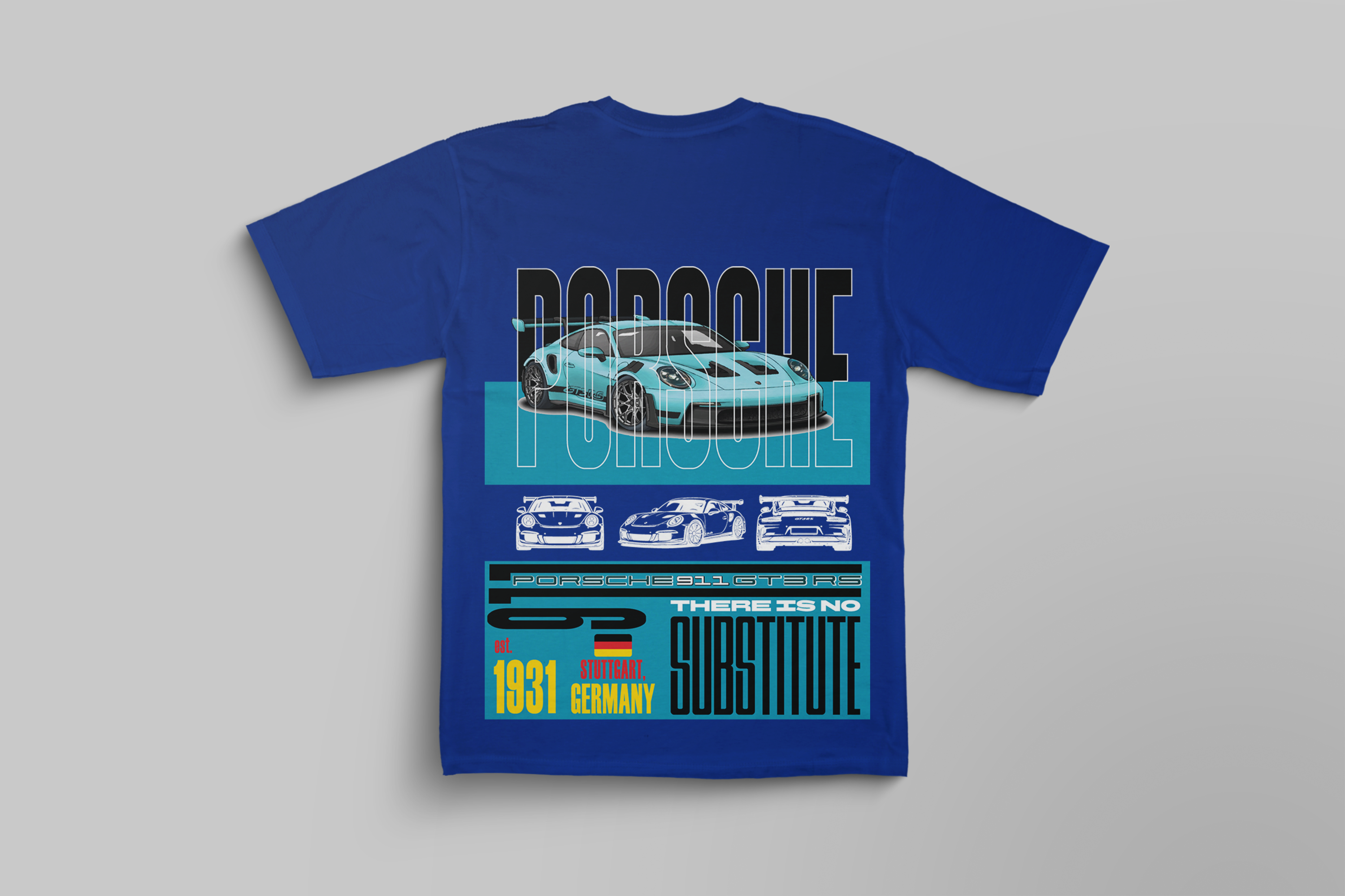 Porsche 911 GT3 RS Oversized Graphic T-Shirt | Premium Car Enthusiast Tee | CRWAZY