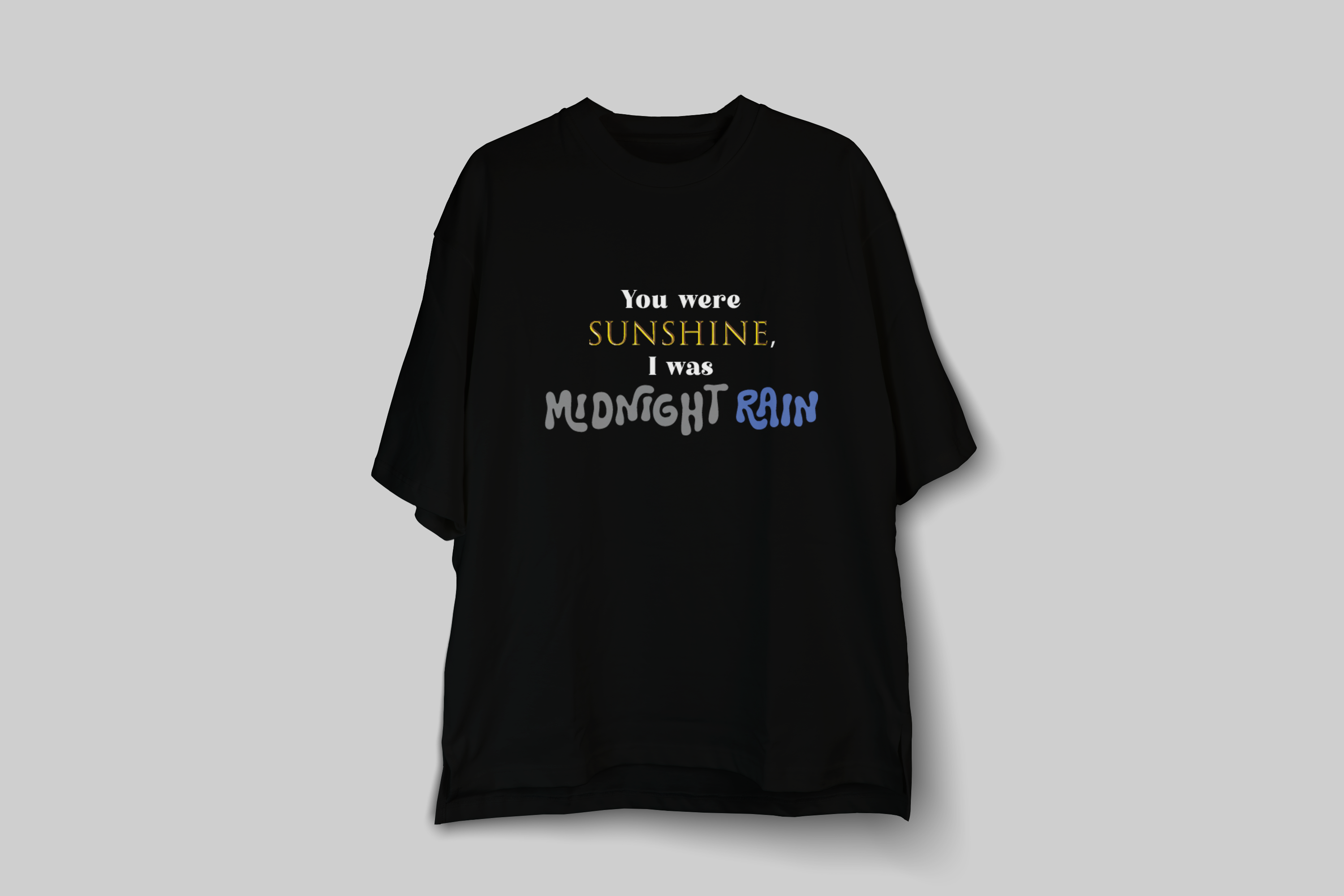 Taylor Swift “Sunshine / Midnight Rain & Trouble” Oversized T-Shirt – Swiftie Merch India | CRWAZY