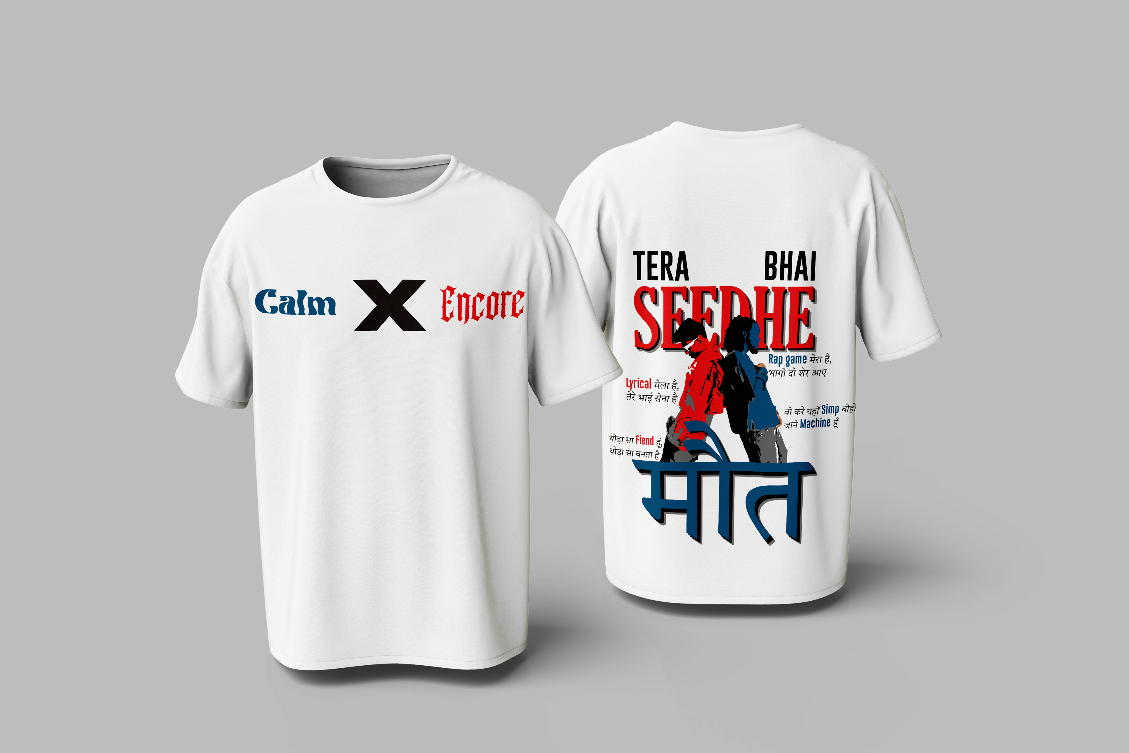Calm x Encore “Seedhe Maut” Hindi Rap Oversized T-Shirt – Event Drop by CRWAZY