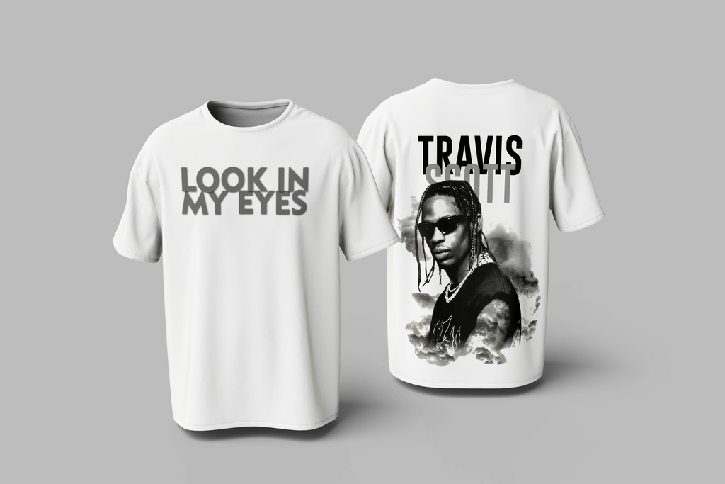 Travis Scott “Look In My Eyes” Oversized T-Shirt – 200 GSM 100% Cotton | CRWAZY Event Edition